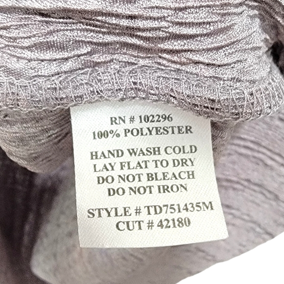 Connected Apparel Shimmer Midi Sleeveless Faux Wrap semi formal Dress Size 6 - Picture 11 of 12